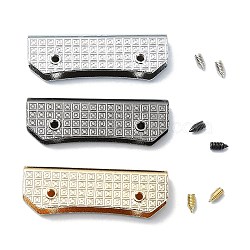 (Defective Closeout Sale: Scratch)Zinc Alloy Bag Decorate Corners Protector, Carved Edge Guard Protector, with Screws, for Handbags Accessories, Mixed Color, 15.5x46.5x6.5mm, Hole: 2.2mm(PURS-XCP0001-04)
