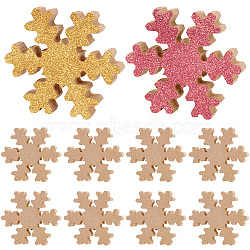 10Pcs Wooden Blank Display Decorations, for Home Decoration, Snowflake, 76x66x12.5mm(AJEW-BC0002-06B)