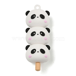 PVC Pendants, Panda, 62x22x19mm, Hole: 3mm(FIND-R002-02A)