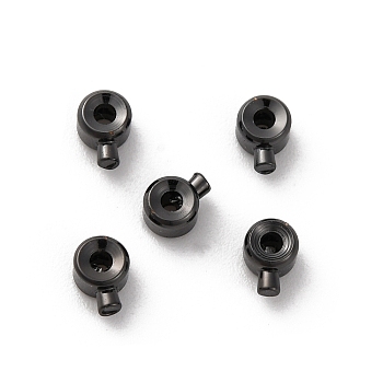 Brass Beads, Long-Lasting Plated, Gunmetal, 4.5x2.5x3mm, Hole: 0.8mm