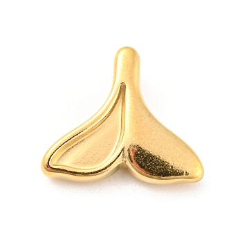 304 Stainless Steel Pendant Cabochon Settings for Enamel, Mermaid Tail, Real 18K Gold Plated, 13x15x5mm, Hole: 1.8mm
