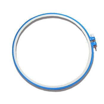 Round ABS Plastic Cross Stitch Embroidery Hoops, Embroidered Display Frame, Sewing Tools Accessory, Random Color, 245mm, Inner Diameter: 220mm