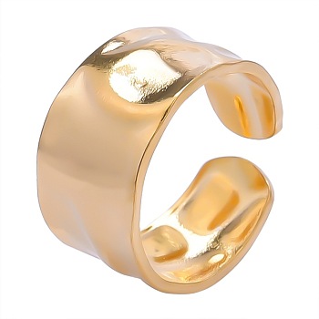 Stainless Steel Open Cuff Rings, Wide Band Rings for Women Men, Golden
