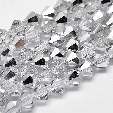 4mm Bicone Electroplate Glass Beads