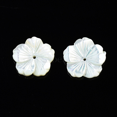 Natural White Shell Mother of Pearl Shell Beads(SSHEL-T014-42B)-2