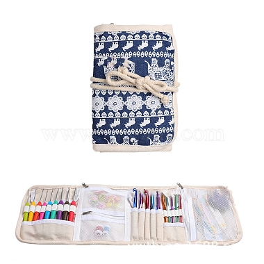 Rollo de bolsa vacía de poliéster para kits de herramientas de crochet.(SENE-PW0013-04B)-2