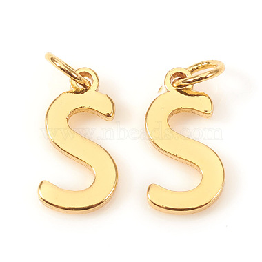 Real 18K Gold Plated Alphabet Brass Charms