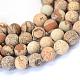 Frosted Natural Picture Jasper Round Bead Strands(G-E334-4mm-26)-1