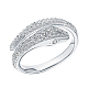 S925 Sterling Silver Snake Ring with Full Diamonds(HP1542-1)-1