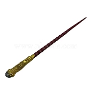 Natural Labradorite Magic Wand with Wooden Findings, Home Decorations Costume Props Cosplay Accessories, 240mm(PW-WG44227-08)
