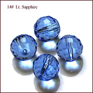 Imitation Austrian Crystal Beads, Grade AAA, Faceted(96 Facets), Round, Cornflower Blue, 8mm, Hole: 0.9~1mm(SWAR-F073-8mm-14)
