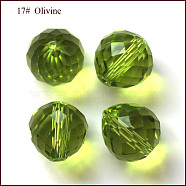 Imitation Austrian Crystal Beads, Grade AAA, Faceted, Teardrop, Yellow Green, 10mm, Hole: 0.9~1mm(SWAR-F067-10mm-17)