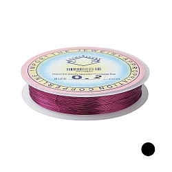 Copper Jewelry Wire, Nickel Free, Purple, 32 Gauge, 0.2mm, about 35m/roll(CW0.2mm017)