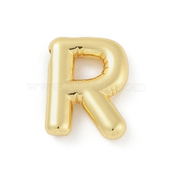 Rack Plating Brass Pendants, Long-Lasting Plated, Lead Free & Cadmium Free,  Real 18K Gold Plated, Letter R, 17.5x13x4mm, Hole: 1.8mm(KK-A224-01R-G)