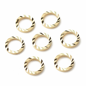 Brass Linking Rings, Long-Lasting Plated, Cadmium Free & Lead Free, Round Ring, Real 24K Gold Plated, 6x1mm, Inner Diameter: 4mm