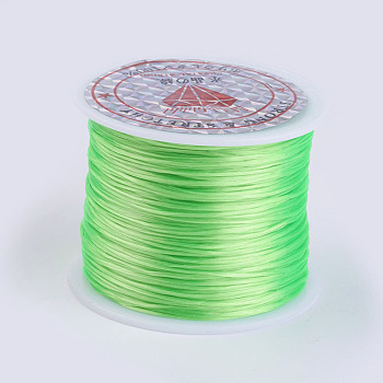 Flat Elastic Crystal String, Elastic Beading Thread, for Stretch Bracelet Making, Lime, 0.5mm, about 49.21 yards(45m)/roll