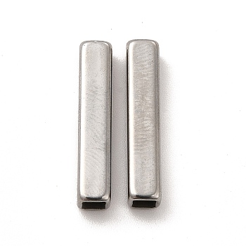 304 Stainless Steel Beads, Rectangle, Real 18K Gold Plated, 20x4x4mm, Hole: 2.7x2.7mm