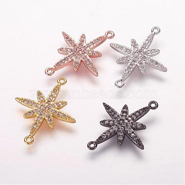 Brass Micro Pave Cubic Zirconia Links(ZIRC-G097-08)-1