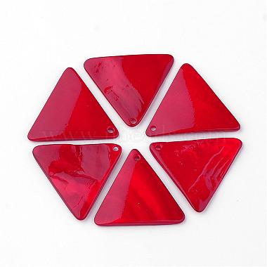 Red Triangle Freshwater Shell Pendants