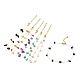 Bracelet de cheville en perles de pierres précieuses mélangées naturelles(AJEW-Z008-02)-1
