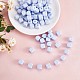 20Pcs Blue Cube Letter Silicone Beads 12x12x12mm Square Dice Alphabet Beads with 2mm Hole Spacer Loose Letter Beads for Bracelet Necklace Jewelry Making(JX434G)-1
