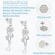 30Pcs 15 Style 304 Stainless Steel Textured Stud Earrings Findings with Hole(STAS-UN0002-32)-5