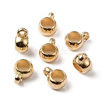 CCB Plastic Tube Bails, Rondelle Loop Bail Beads, Golden, 12.5x8.5x5mm, Hole: 1.5mm, Inner Diameter: 5mm(FIND-WH0038-90G)