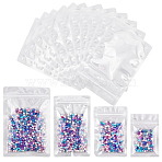 4 Sizes Food grade Transparent PET Plastic Resealable Bags, Zip Top Bags, Rectangle, Clear, 12~22x8~15x0.016cm, Unilateral Thickness: 3.1 Mil(0.08mm), 100pcs/bag(OPP-CA0001-03)