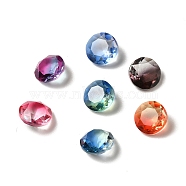 Faceted K9 Glass Rhinestone Cabochons, Pointed Back, Flat Round, Mixed Color, 8x4mm(GGLA-B002-01A)