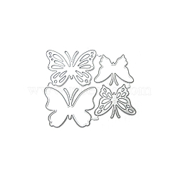 Carbon Steel Embossing Knife Die Cutting for DIY Template, Decorative Embossing DIY Paper Card, Matte Platinum Color, Butterfly Pattern, 8.3x7x0.08cm(DIY-P042-39)