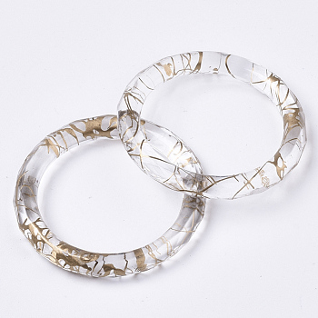 Transparent Spray Painted Acrylic Linking Rings, Round Ring, Clear, 29.5x4.5mm, Inner Diameter: 21.5mm, about 277pcs/500g