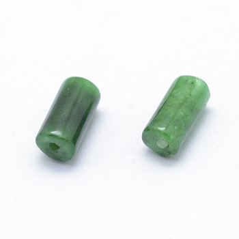 Natural Myanmar Jade/Burmese Jade Beads, Dyed, Column, 11x5mm, Hole: 1mm