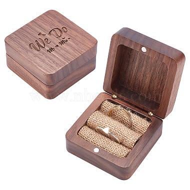 Camel Word Wood Ring Box