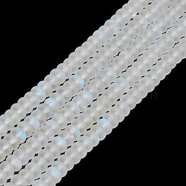 WhiteSmoke Rondelle Glass Beads