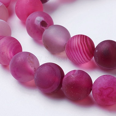 Natural Grade A Striped Agate/Banded Agate Beads Strands(G-E478-01-8mm)-3