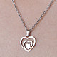 201 Stainless Steel Heart Pendant Necklace(NJEW-OY001-02)-1