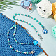 Acrylic Pendant Knitting Row Counter Chains with Random Glass Cabochon(HJEW-AB00467)-4
