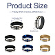 6Pcs 3 Colors Stainless Steel Plain Band Rings(RJEW-CF0001-03)-3
