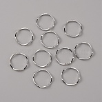 Brass Linking Rings, Wave-Twisted Type, Platinum, 17.5x1mm, Inner Diameter: 15.5mm(KK-WH0046-61P)