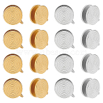 12Pcs 2 Colors 304 Stainless Steel Vortex Cuff Earrings, Punk Style Jewelry for Men Women, Golden & Stainless Steel Color, 11x11.5x17mm, 6pcs/color(EJEW-UN0002-54)
