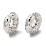 304 Stainless Steel Cuff Earrings, Non Piercing Earrings, Round, Stainless Steel, 29x30x9.5mm(EJEW-Z022-02P)