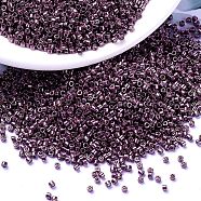 MIYUKI Delica Beads, Cylinder, Japanese Seed Beads, 11/0, (DB1850) Duracoat Galvanized Eggplant, 1.3x1.6mm, Hole: 0.8mm, about 10000pcs/bag, 50g/bag(SEED-X0054-DB1850)