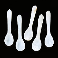 Shell Pearl Spoons, Mother of Pearl Caviar Spoons, 76~78x16~17x3~4mm(SSHEL-N032-27)
