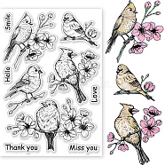 Custom PVC Plastic Clear Stamps, for DIY Scrapbooking, Photo Album Decorative, Cards Making, Bird, 160x110x3mm(DIY-WH0448-0295)