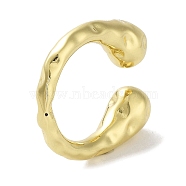 Rack Plating Brass Cuff Rings, Long-Lasting Plated for Women, Lead Free & Cadmium Free, Real 18K Gold Plated, US Size 6 3/4(17.1mm)(RJEW-D025-05G)