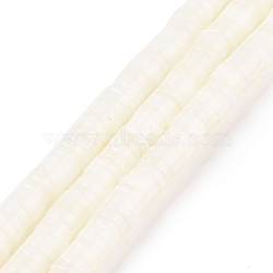 Natural Trochid Shell/Trochus Shell Beads Strands, Column, White, 6x2mm, Hole: 0.8mm, about 172pcs/strand, 15.5 inch(39.5cm)(X-SSHEL-L016-13E)