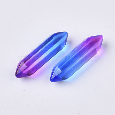 Two Tone Glass Double Terminated Point Beads(GLAA-S167-12C)-2