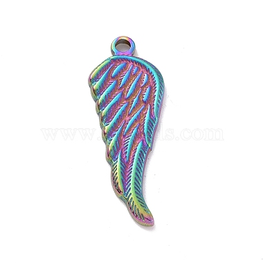 Rainbow Color Wing 304 Stainless Steel Pendants
