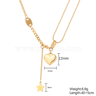 Stainless Steel Lariat Necklaces(KA9286-5)-2