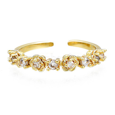 Clear Brass+Cubic Zirconia Finger Rings